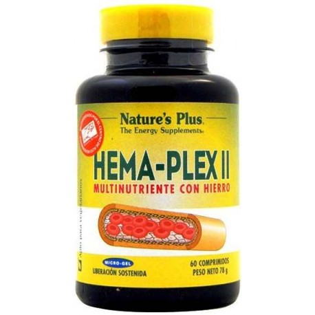 HEMAPLEX II NATURE'S PLUS 60 COMP.