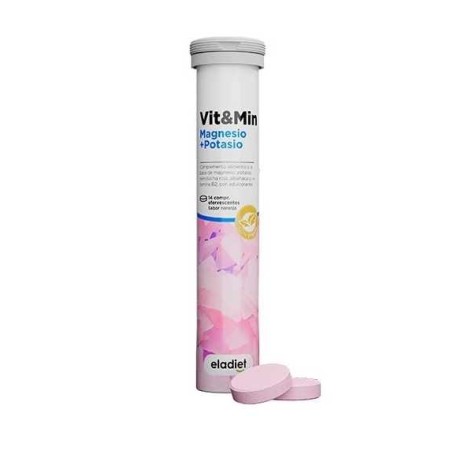MAGNESIO+POTASIO+B2 14 COMP. EFERVESCENTES VIT & MIN